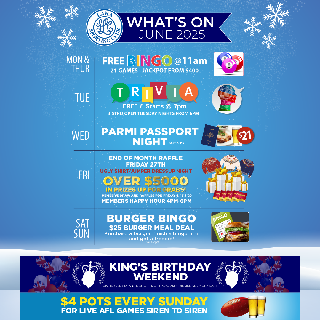 What's On This Month at The Sporto
